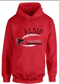 Alsip Falcons Half Football Hoodie