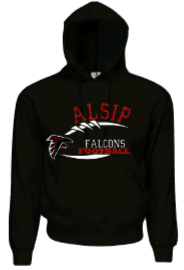 Alsip Falcons Half Football  Hoodie