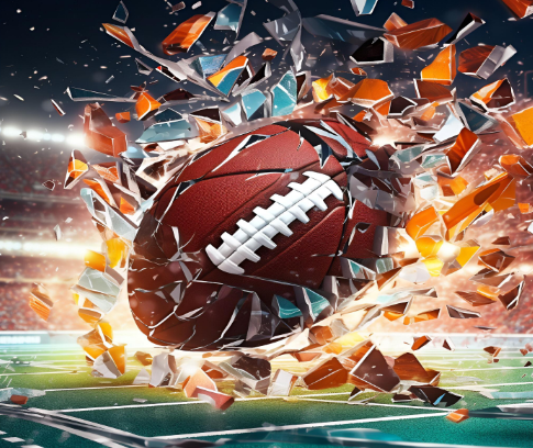 Shattered Glass Football Tumbler