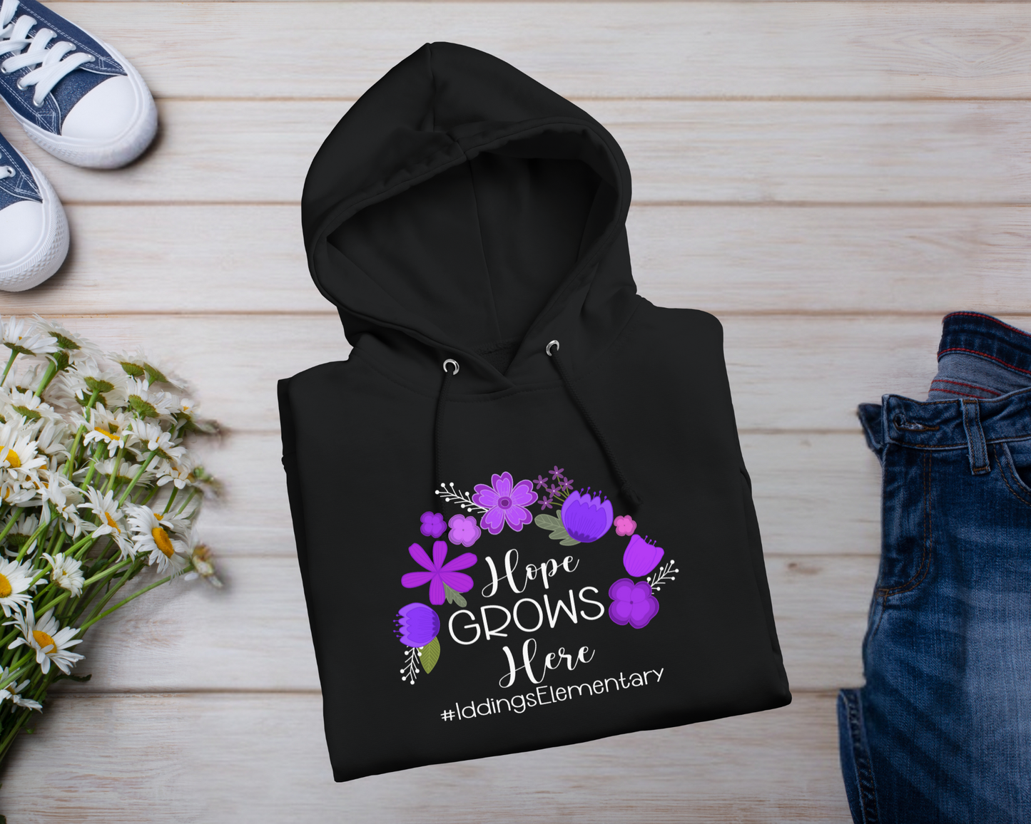 HOPE GROWS HERE ARCH HOODIE