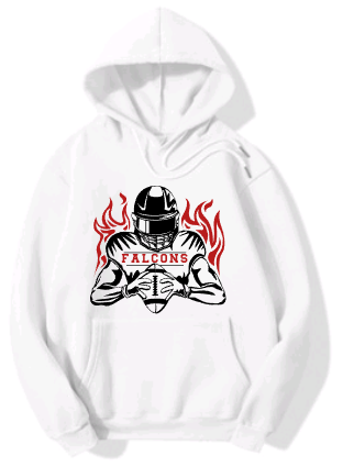 Alsip Falcons Football Flame Hoodie