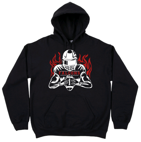 Alsip Falcons Football Flame Hoodie