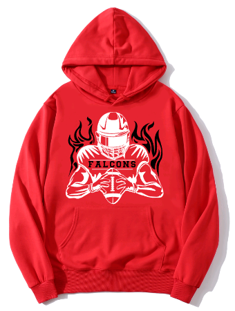 Alsip Falcons Football Flame Hoodie