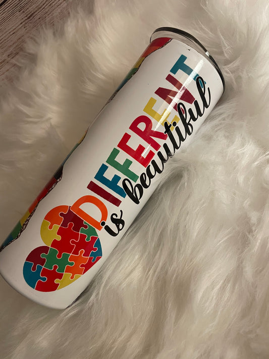 Different is beautiful tumbler